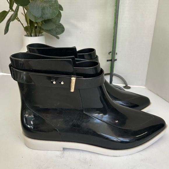 Jason Wu x Melissa Ankle High Rubber Black Rain Boots. Size 7 - Picture 3 of 9